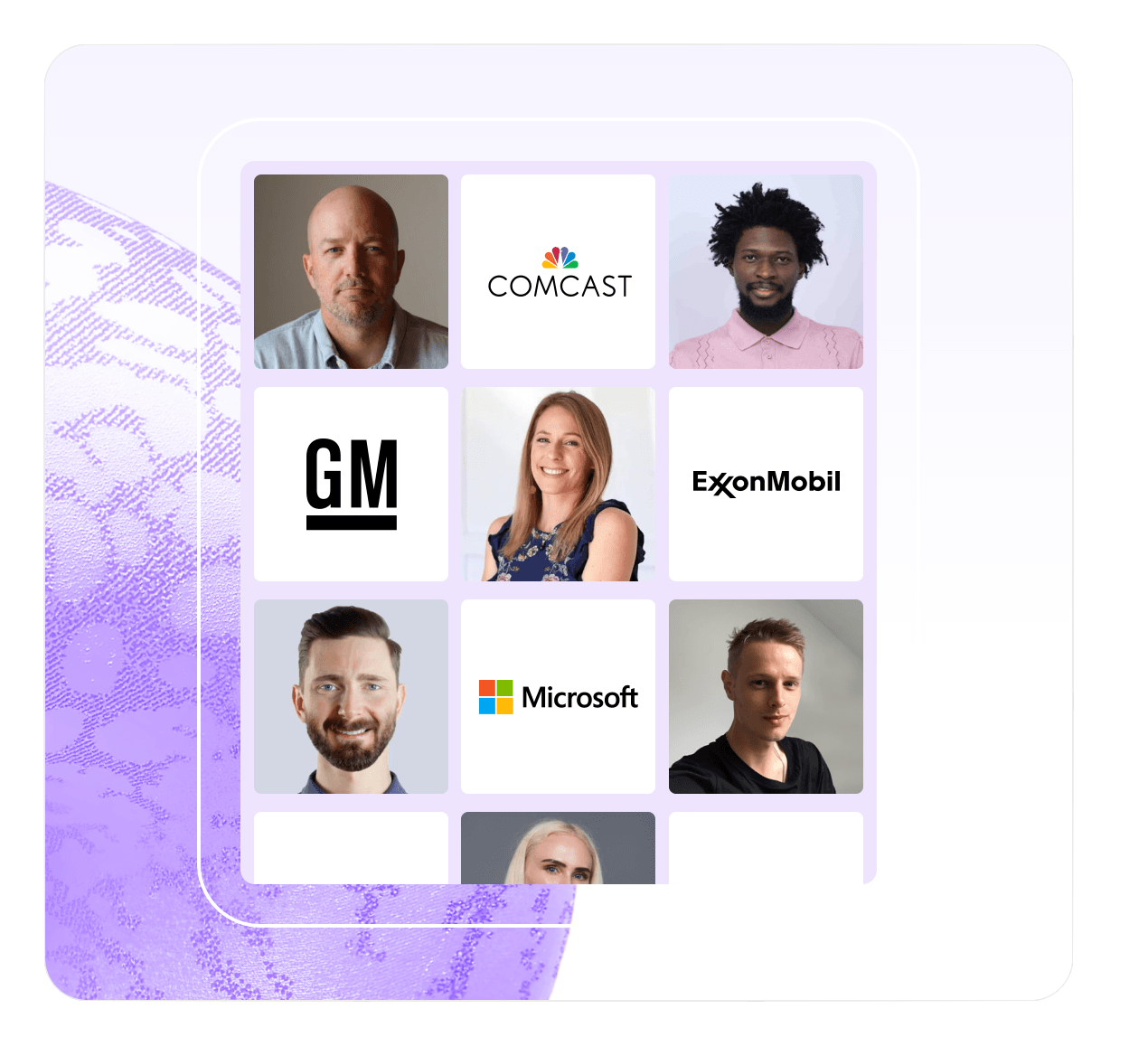 Grid of A.Team member headshots representing the talent community